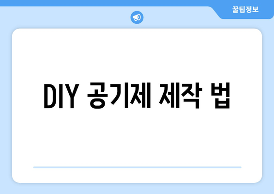 DIY 공기제 제작 법