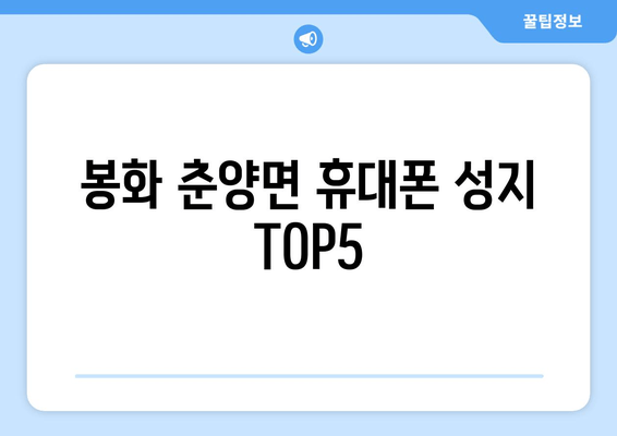 봉화 춘양면 휴대폰 성지 TOP5