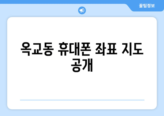 옥교동 휴대폰 좌표 지도 공개