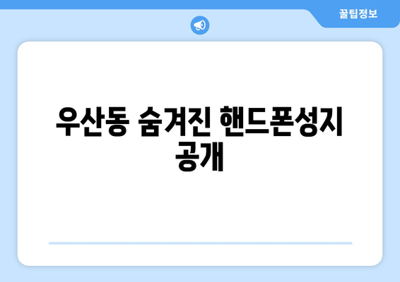 우산동 숨겨진 핸드폰성지 공개