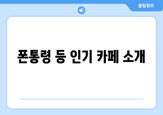 폰통령 등 인기 카페 소개