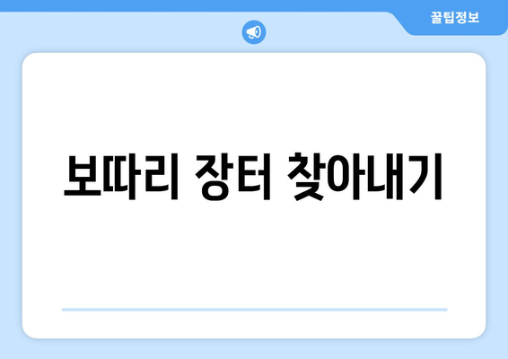 보따리 장터 찾아내기