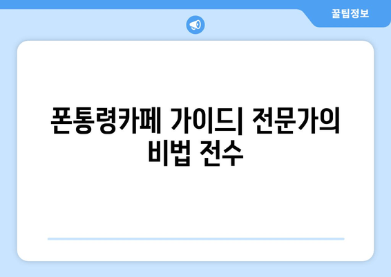 폰통령카페 가이드| 전문가의 비법 전수