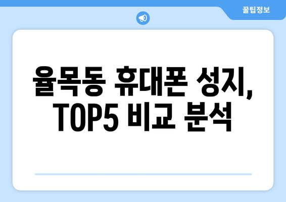 율목동 휴대폰 성지, TOP5 비교 분석