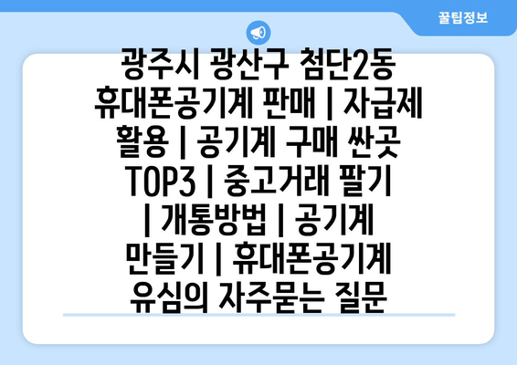 광주시 광산구 첨단2동 휴대폰공기계 판매 | 자급제 활용 | 공기계 구매 싼곳 TOP3 | 중고거래 팔기 | 개통방법 | 공기계 만들기 | 휴대폰공기계 유심