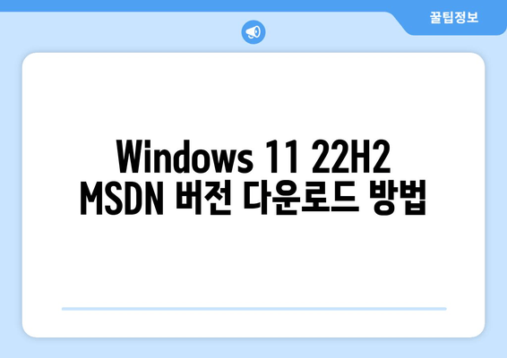 Windows 11 22H2(22621.2283) 업데이트 통합 MSDN 버전 다운로드 가이드 |  MSDN, ISO, 업데이트, 설치