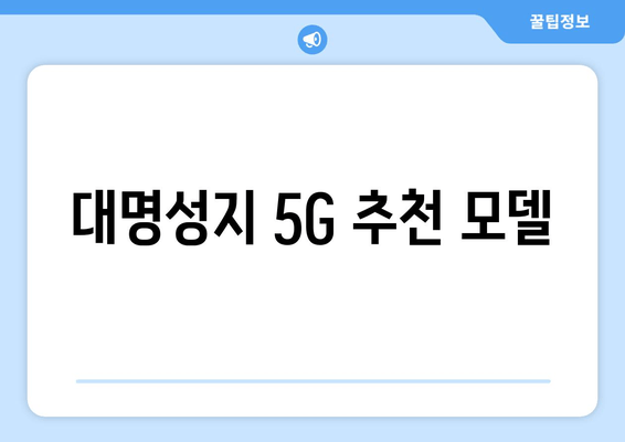 대명성지 5G 추천 모델