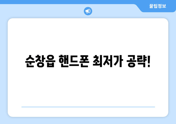 순창읍 핸드폰 최저가 공략!