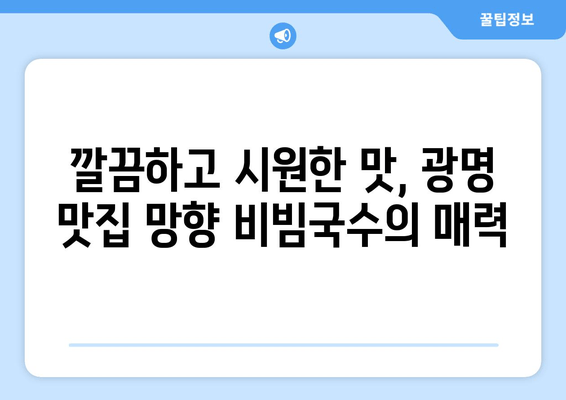 광명 맛집 탐방| 망향 비빔국수, 정통 비빔국수의 깊은 맛을 경험하다 | 망향 비빔국수, 광명 맛집, 비빔국수 맛집