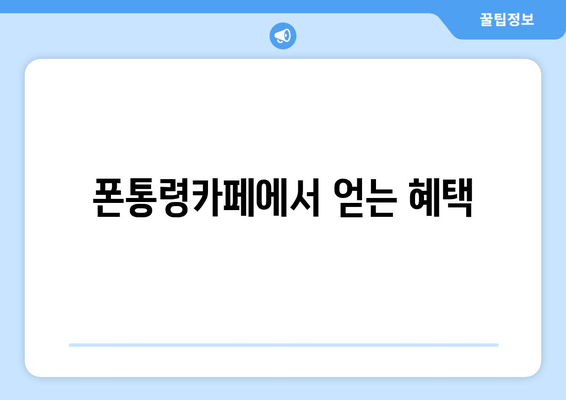 폰통령카페에서 얻는 혜택