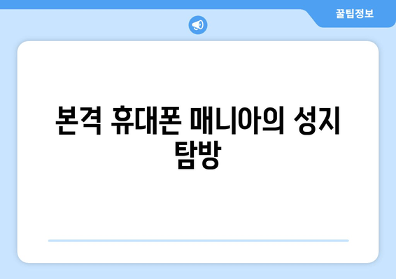 본격 휴대폰 매니아의 성지 탐방