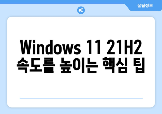 Windows 11 21H2 최적화 버전 1.7| 성능 & 안정성 향상 가이드 | 속도, 효율성, 문제 해결 팁