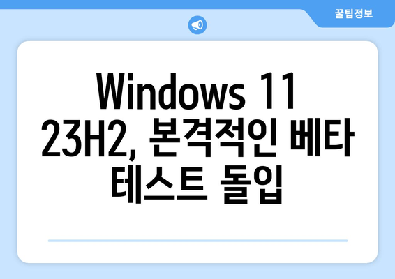 Windows 11 23H2 베타 채널, 빌드 22635.3420 배포 시작 | 본격적인 접속 시동