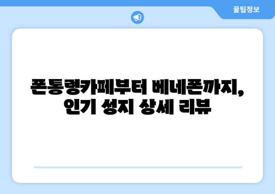 폰통령카페부터 베네폰까지, 인기 성지 상세 리뷰