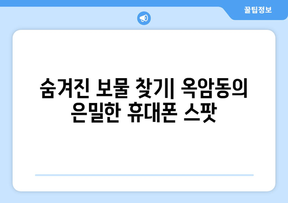 숨겨진 보물 찾기| 옥암동의 은밀한 휴대폰 스팟