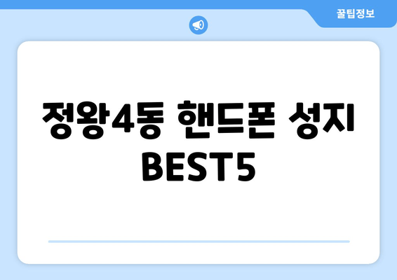 정왕4동 핸드폰 성지 BEST5