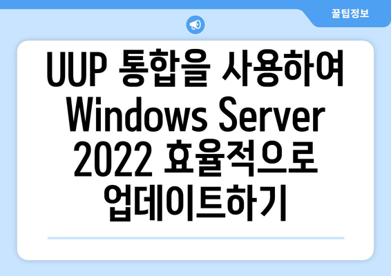 Windows Server 2022 UUP 통합| 간편한 업데이트 다운로드 & 설치 가이드 | UUP, Windows Server 2022, 업데이트