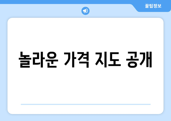 놀라운 가격 지도 공개