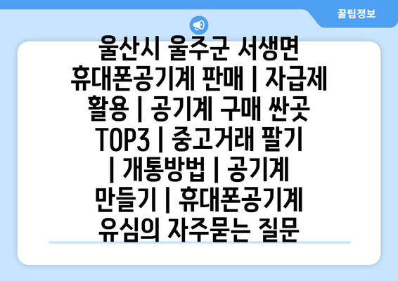 울산시 울주군 서생면 휴대폰공기계 판매 | 자급제 활용 | 공기계 구매 싼곳 TOP3 | 중고거래 팔기 | 개통방법 | 공기계 만들기 | 휴대폰공기계 유심