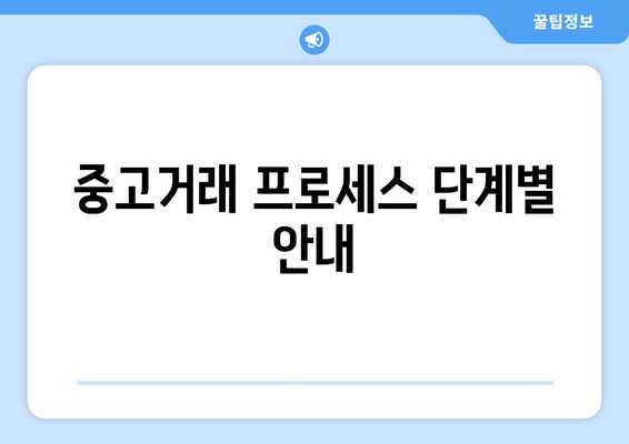 중고거래 프로세스 단계별 안내