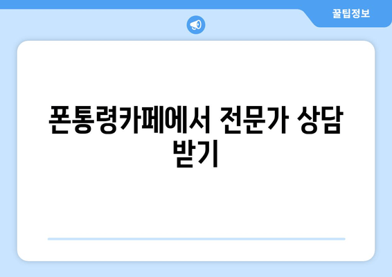 폰통령카페에서 전문가 상담 받기