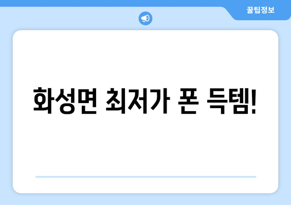 화성면 최저가 폰 득템!