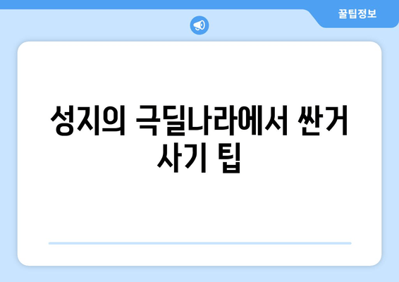 성지의 극딜나라에서 싼거 사기 팁