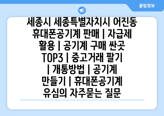 세종시 세종특별자치시 어진동 휴대폰공기계 판매 | 자급제 활용 | 공기계 구매 싼곳 TOP3 | 중고거래 팔기 | 개통방법 | 공기계 만들기 | 휴대폰공기계 유심