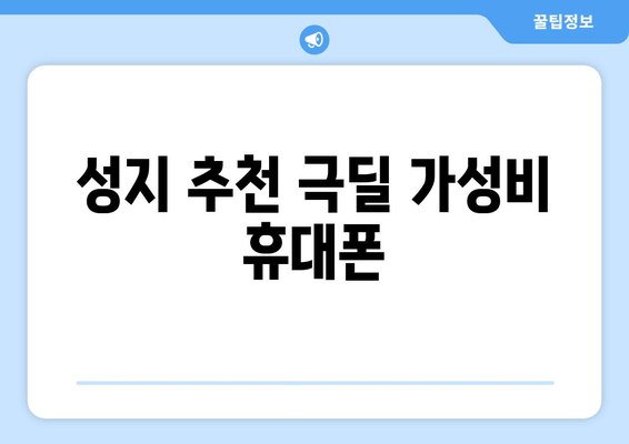 성지 추천 극딜 가성비 휴대폰