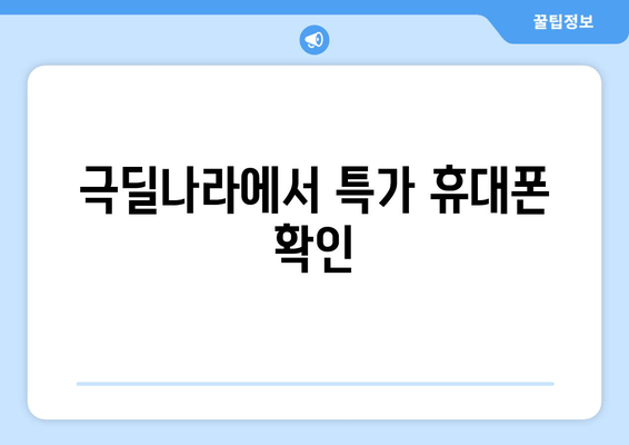 극딜나라에서 특가 휴대폰 확인