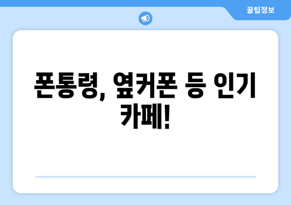 폰통령, 옆커폰 등 인기 카페!