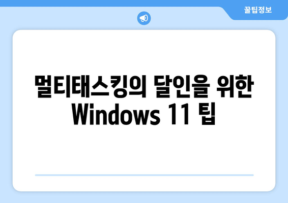 Windows 11 생산성 극대화! 꿀팁 & 맞춤 설정 가이드 | 실용적인 Windows 11 팁