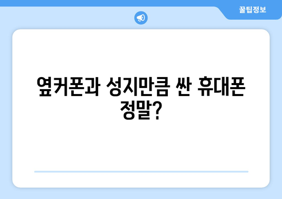 옆커폰과 성지만큼 싼 휴대폰 정말?