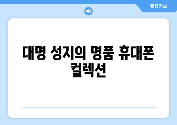 대명 성지의 명품 휴대폰 컬렉션