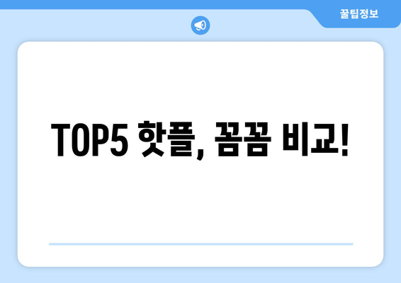 TOP5 핫플, 꼼꼼 비교!