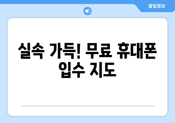 실속 가득! 무료 휴대폰 입수 지도