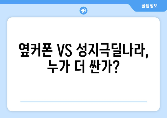 옆커폰 VS 성지극딜나라, 누가 더 싼가?