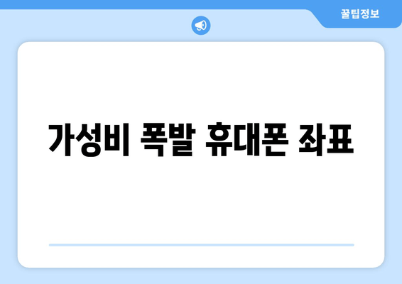 가성비 폭발 휴대폰 좌표