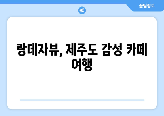 제주도 감성 카페 여행| 강남역 랑데자뷰에서 힐링을 | 제주도, 감성 카페, 랑데자뷰, 데이트 코스