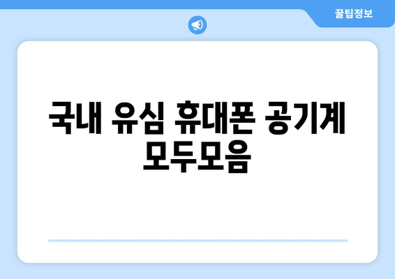 국내 유심 휴대폰 공기계 모두모음