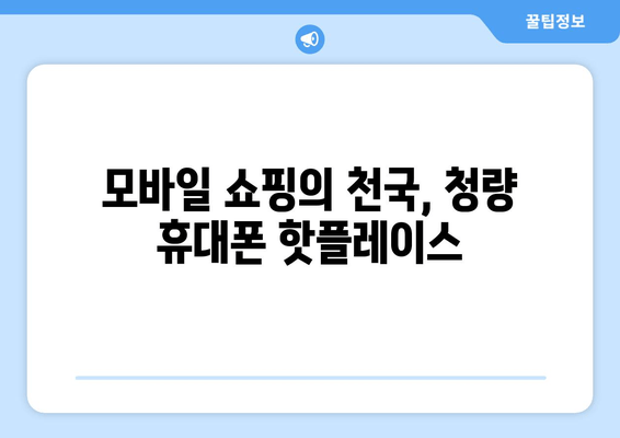 모바일 쇼핑의 천국, 청량 휴대폰 핫플레이스