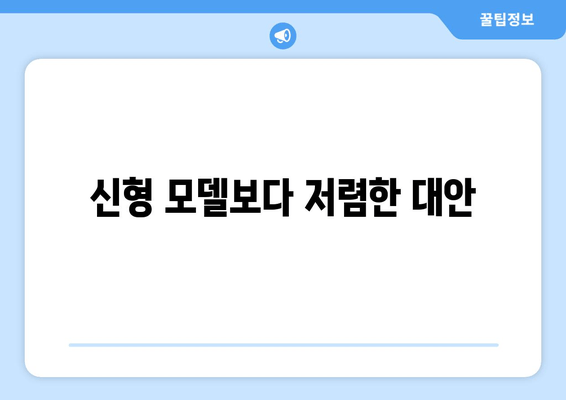 신형 모델보다 저렴한 대안