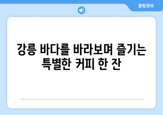 안목 해변 롱 브레드 맛집| 강릉 바다 앞 카페 5곳 추천 | 안목해변, 롱브레드, 강릉 카페, 해변 카페, 커피 맛집