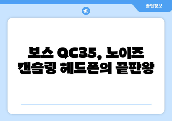 노이즈 캔슬링 헤드폰 추천| 보스 QC35, 그 압도적인 성능을 경험하세요! | ANC, 음질, 편의성 비교 분석