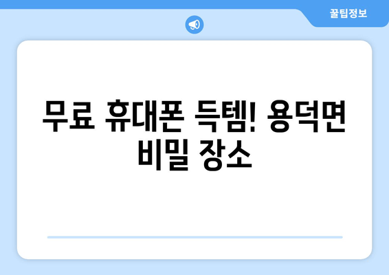 무료 휴대폰 득템! 용덕면 비밀 장소