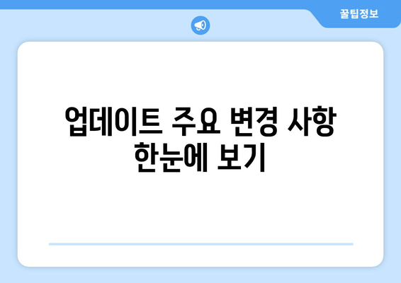 9월 13일 정기 업데이트 미리보기| 주요 변경 사항 및 새로운 기능 | 업데이트, 기능 추가, 미리보기