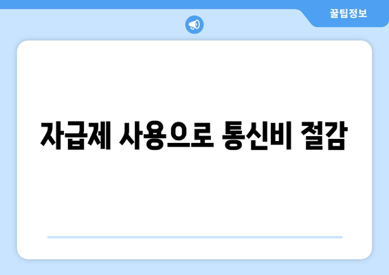 자급제 사용으로 통신비 절감