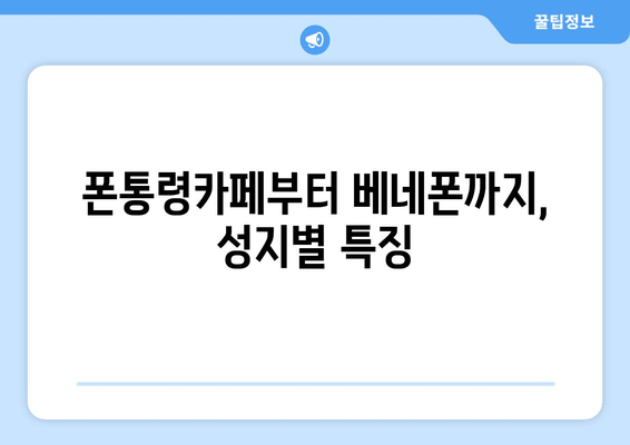 폰통령카페부터 베네폰까지, 성지별 특징