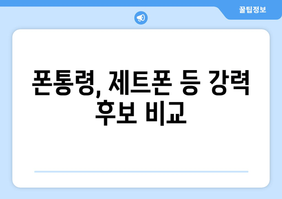 폰통령, 제트폰 등 강력 후보 비교