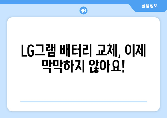 LG그램 노트북 배터리 교체 완벽 가이드 | 단계별 설명, 주의사항, 추천 배터리